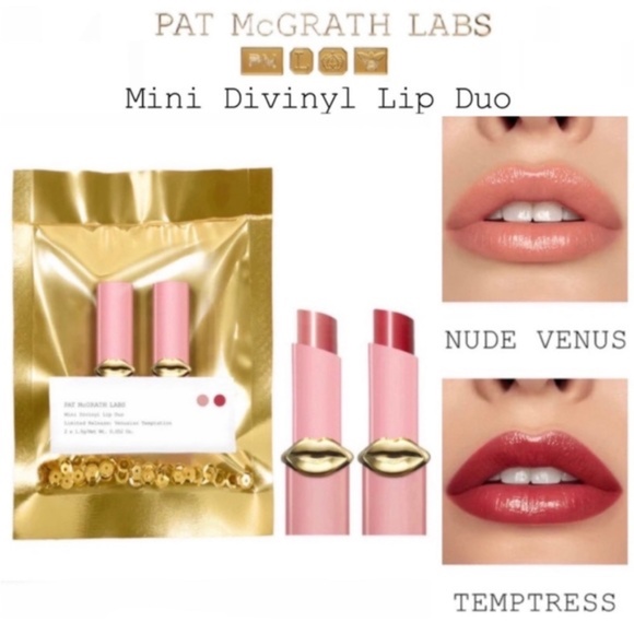 New- Pat McGrath Labs Mini Divinyl Lip Duo Nude Venus & Temptress Lipstick/Gloss - Picture 1 of 6